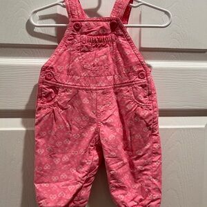 Vintage Quilted OshKosh B'gosh Pink Heart Overalls